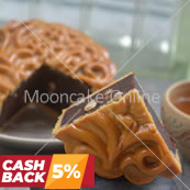 单黄豆沙 Red Bean Paste Mooncake with 1 Yolk 