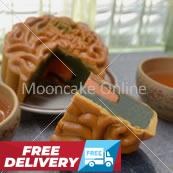 单黄绿茶 Green Tea Lotus Paste Mooncake with 1 Yolk [6 pieces] [FREE DELIVERY]