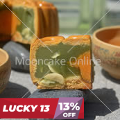 单黄翡翠 Pandan Lotus Paste Mooncake with 1 Yolk [12 pieces] [Lucky 13]