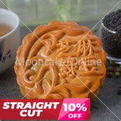 芝麻绿豆  Sesame and Mungbean Paste Mooncake [Straight Cut]